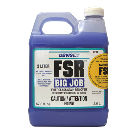 DAVIS INSTRUMENTS Davis 792 Fiberglass Stain Remover - 2 Liters 792